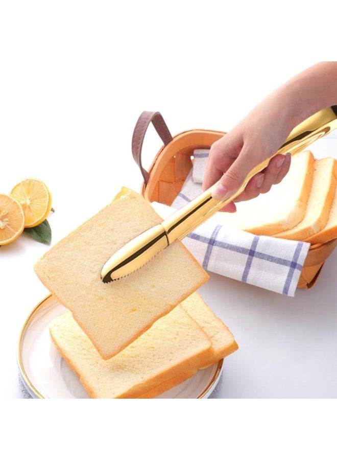 Y&D 23cm Stainless Steel Heat Resistant Food Tongs, Perfect for handling Food Salads BBQ Pasta and Grilling in The Kitchen, at Weddings Bars and Home Parties(Gold) - Image 4